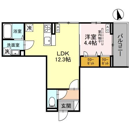 ノーブルパレス大原 202号室 間取り