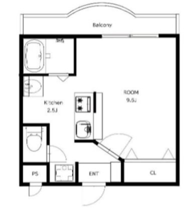 クレールコート 104号室 間取り