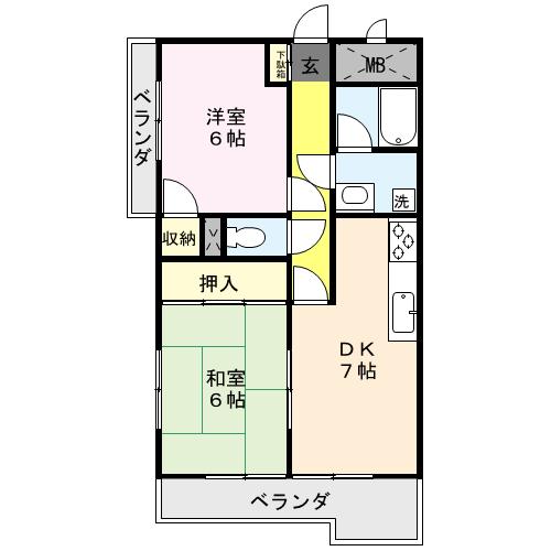サンクレール大宮 201号室 間取り