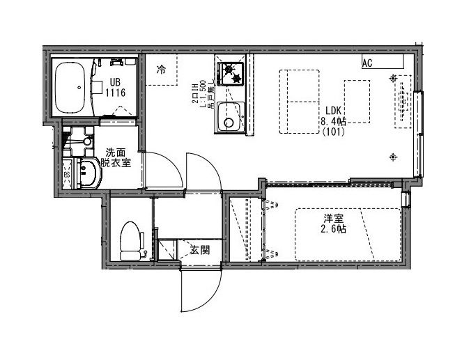 KEIAI RESIDENCE上尾Ⅳ 101号室 間取り