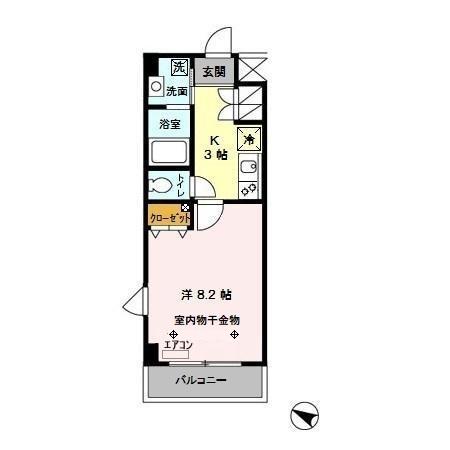 ウィスタリア 505号室 間取り