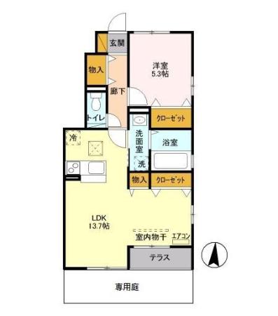 エクセレンテ 101号室 間取り