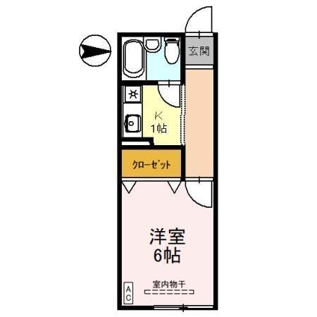 パフィオニッシン 202号室 間取り