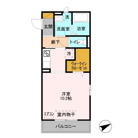 クレスト登戸 301号室 間取り