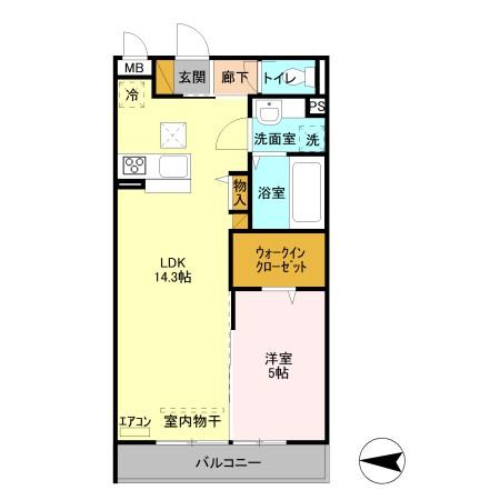 クレセント 103号室 間取り