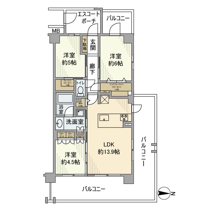 ヴェレーナ北大宮レジデンス リビング