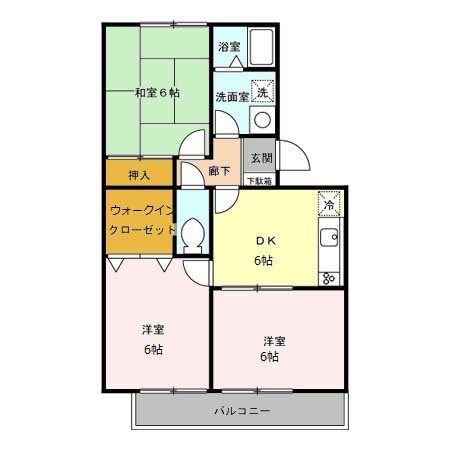 ベルディ大宮 106号室 間取り