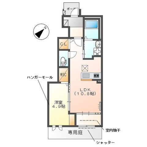 プレジオ 105号室 間取り
