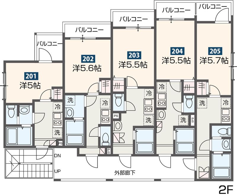 MELDIA宮原  203号室 間取り