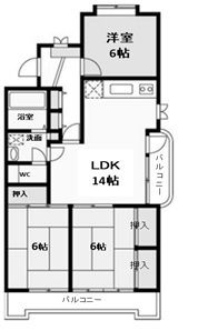 佐伯レジデンス 201号室 間取り