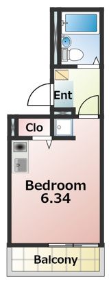 ミュール東大宮 201号室 間取り