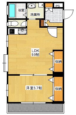 メゾンプチパレ 201号室 間取り