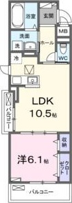 フラン　グレージュ 103号室 間取り
