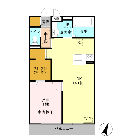 グリーンガーデン 303号室 間取り