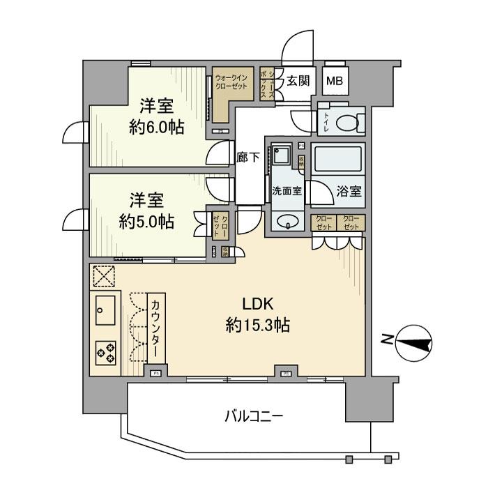 サンメゾン浦和高砂エルド 1201号室 間取り