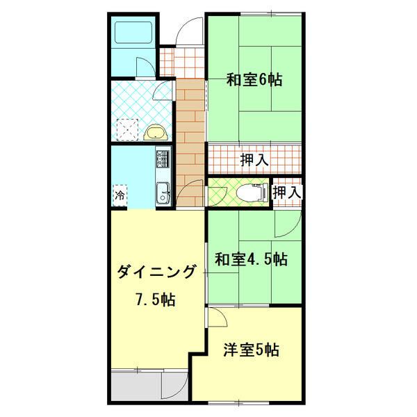 メゾン土呂 4号室 間取り