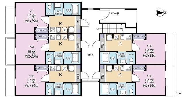 グランシャリオ日進 105号室 間取り
