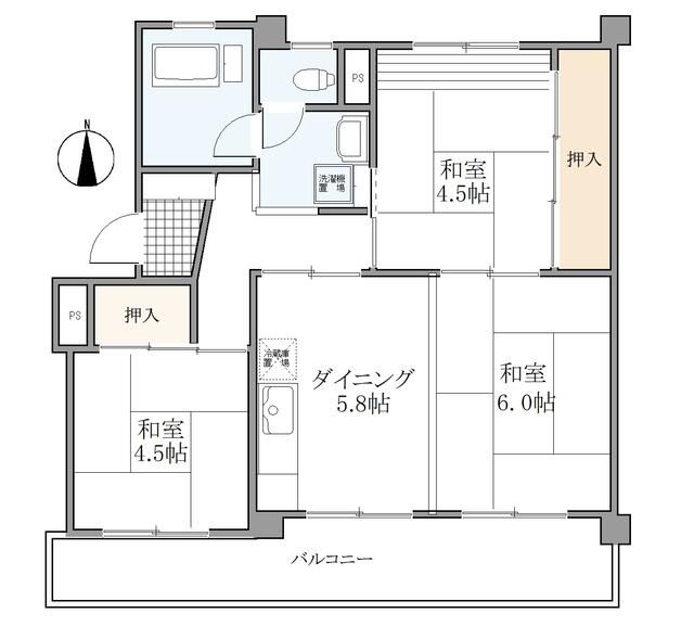 日進住宅　Ⅰ号棟 307号室 間取り