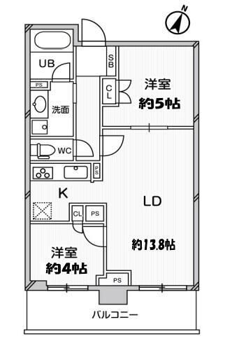 ドゥーエ大宮 ベランダ