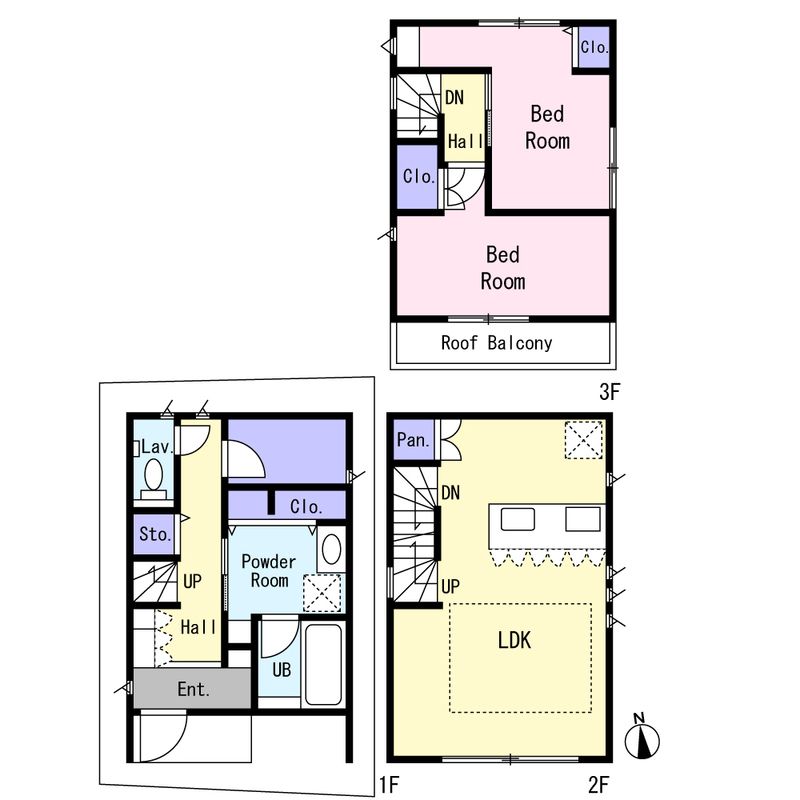 浦和区岸町3丁目戸建て ベランダ