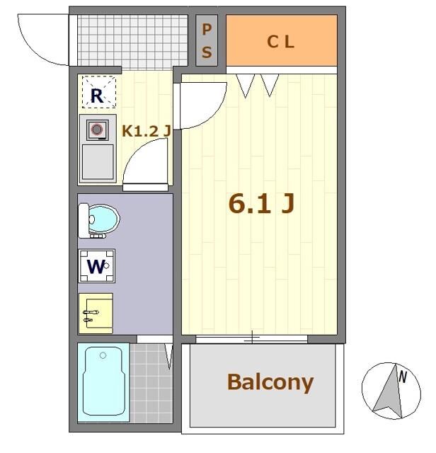 グランヴィラ七里 106号室 間取り