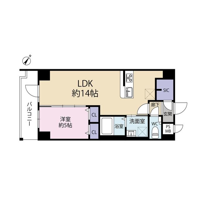 ボンドスクエアー01 701号室 間取り