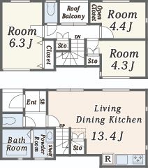 Rear Fortress 103号室 間取り