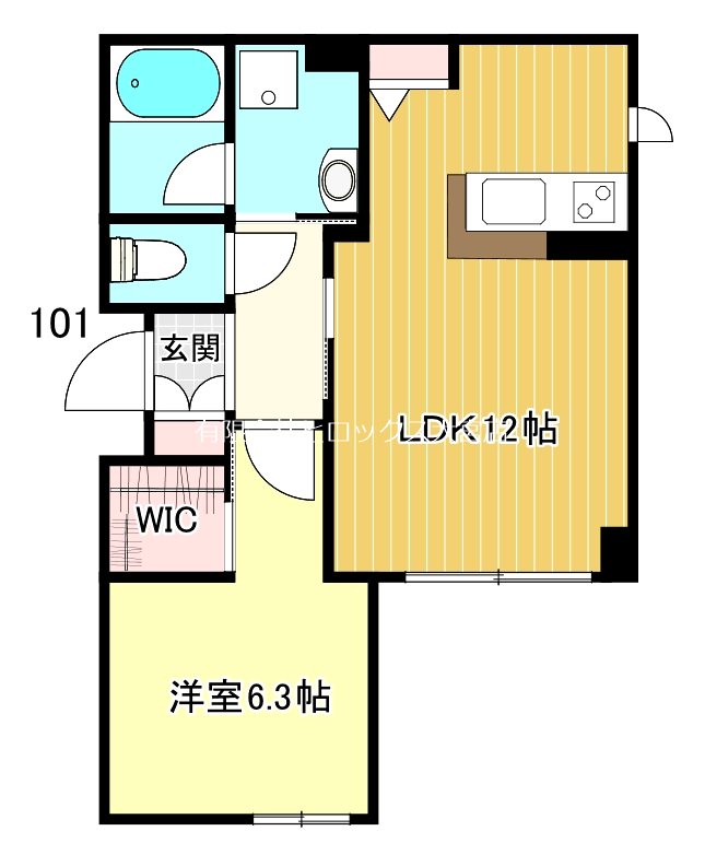 アルエットⅠ 101号室 間取り