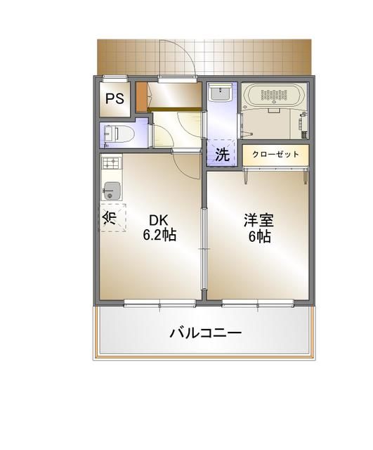 レジデンシャルイムス 301号室 間取り