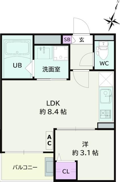 Ｊａｃｋ　ｙｏｓｈｉｎｏⅡ 101号室 間取り