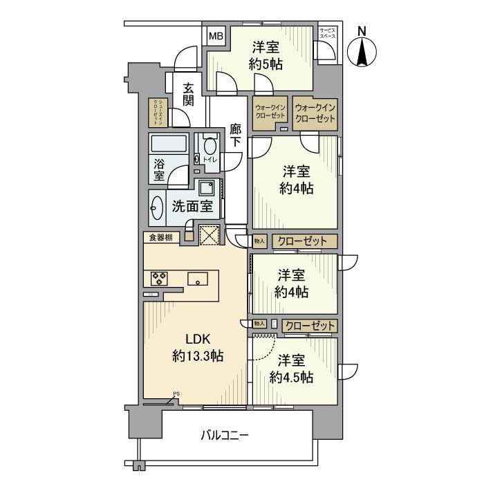 パークホームズ浦和仲町プレイス 203号室 間取り