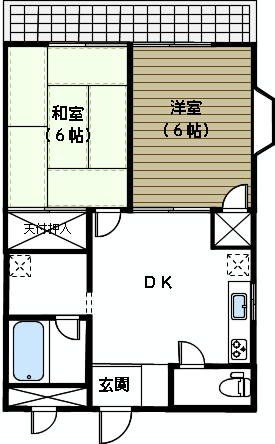 貸マンション さいたま市北区宮原町１丁目462-3 ２階号室 間取り