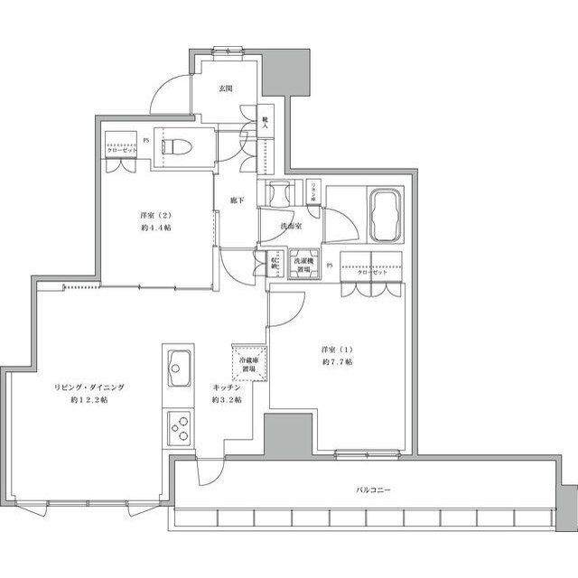 大宮スカイ＆スクエア　ザ・タワー 2201号室 間取り