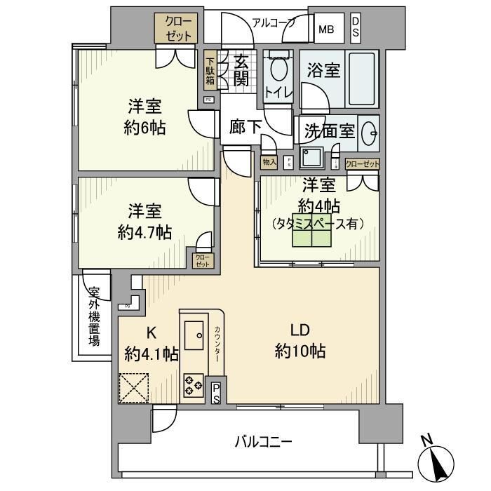 パレ浦和常盤 ベランダ