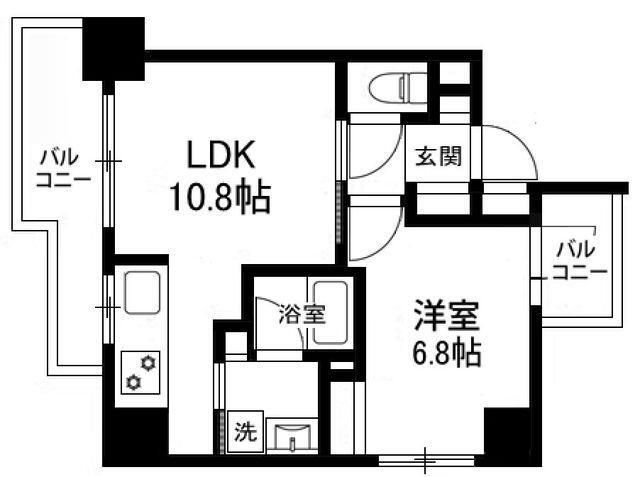 グランディール本町西 302号室 間取り