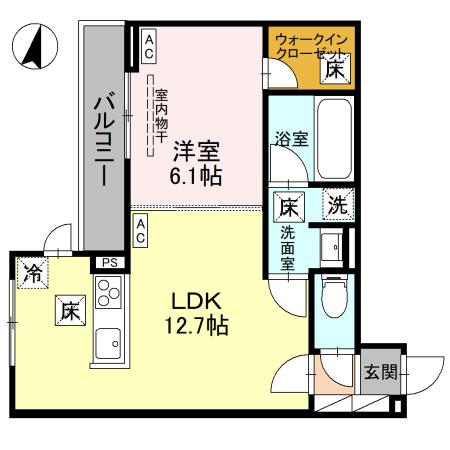 Noble raffiner北浦和 103号室 間取り