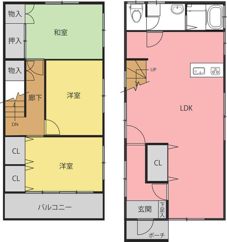 上落合5丁目戸建 ベランダ