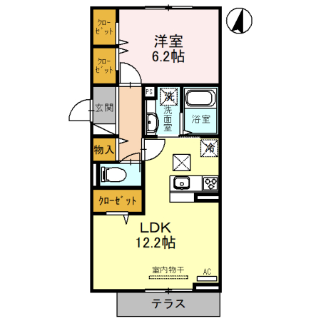 PRIMAVERA 101号室 間取り