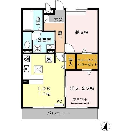 ラヴィーヌ 102号室 間取り