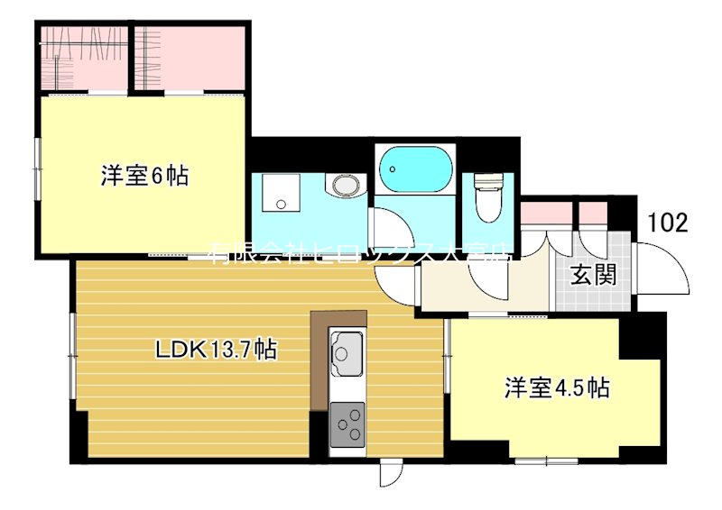 アルエットⅠ 102号室 間取り