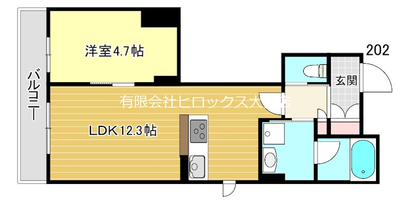 アルエットⅠ 202号室 間取り