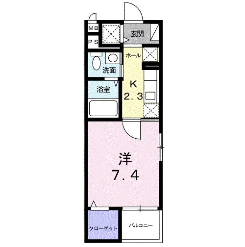 エアフォルク 401号室 間取り