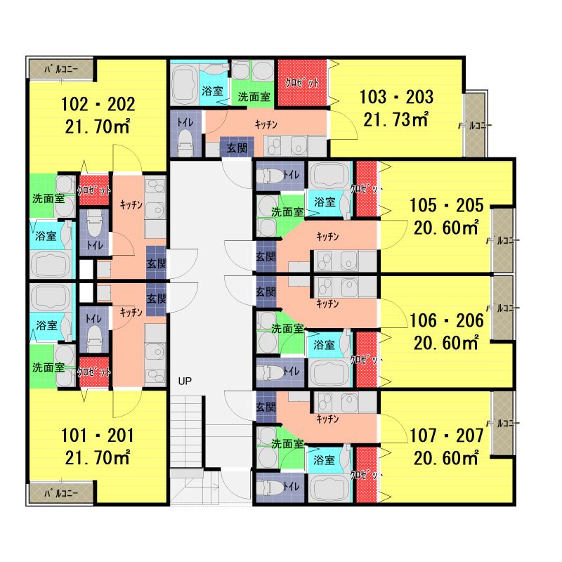 ライフステージ上尾 106号室 間取り