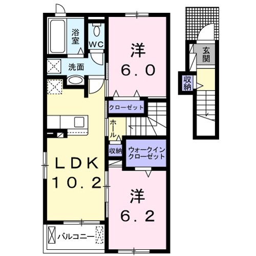 アリエッティＡ棟 205号室 間取り