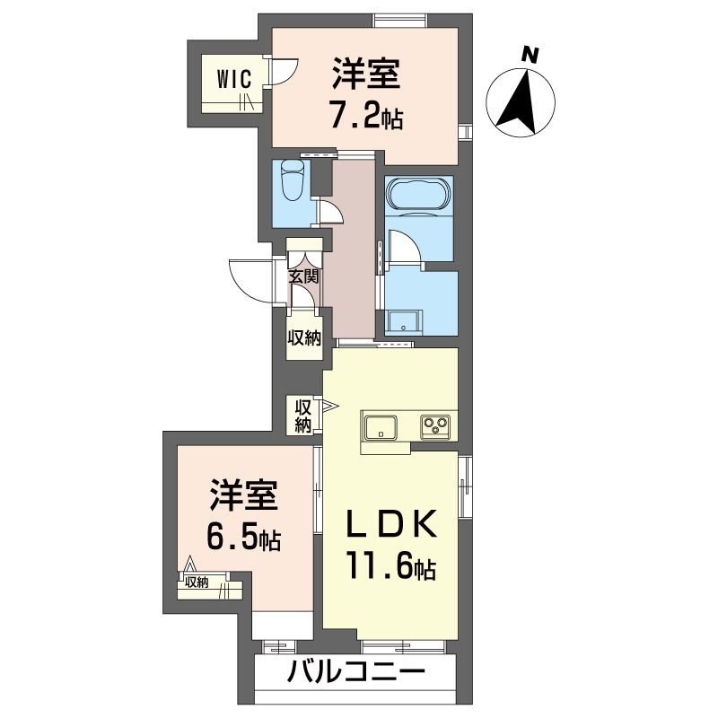 グラン浦和 302号室 間取り