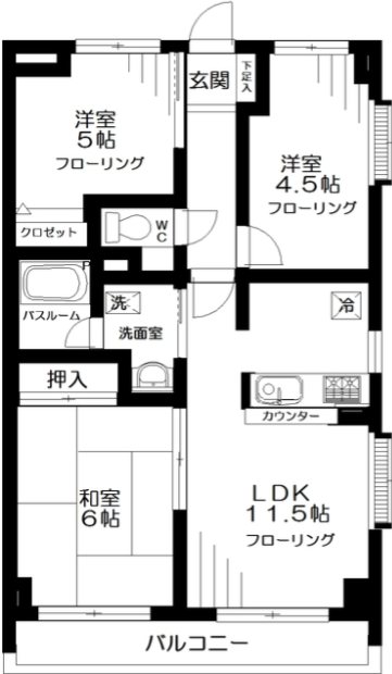 ファーストシティ大宮 206号室 間取り