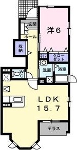メルヴェィユ-　パルファンA 101号室 間取り