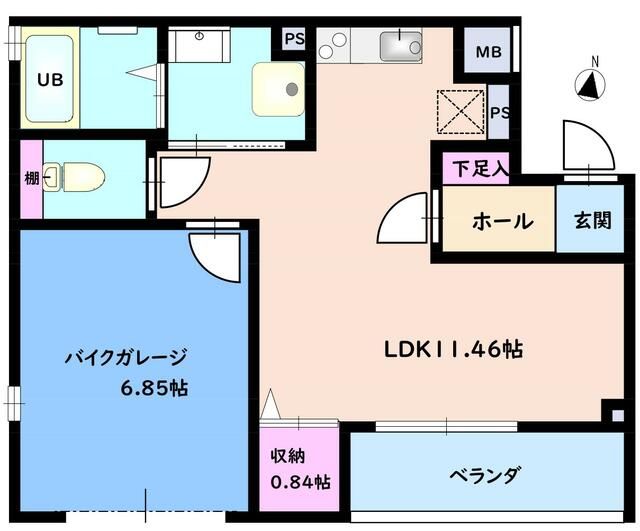 Ｇｒａｎｄ　ｅｔｅ 101号室 間取り