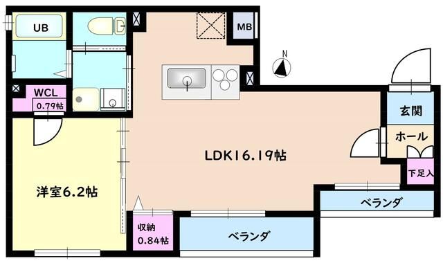 Ｇｒａｎｄ　ｅｔｅ 401号室 間取り