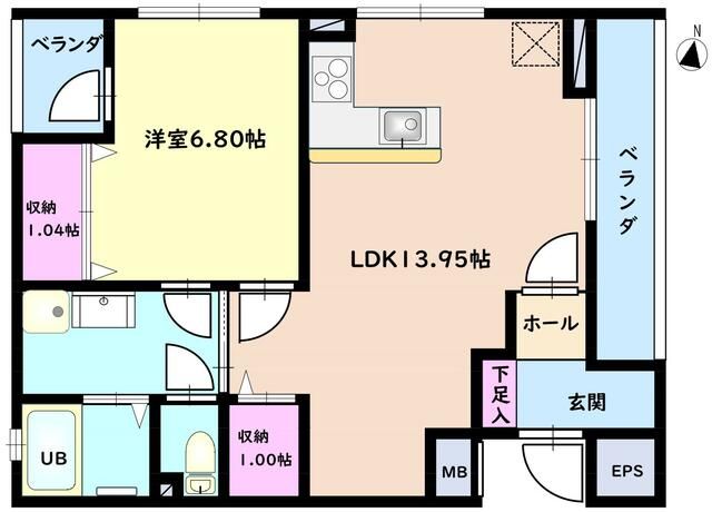 Ｇｒａｎｄ　ｅｔｅ 302号室 間取り